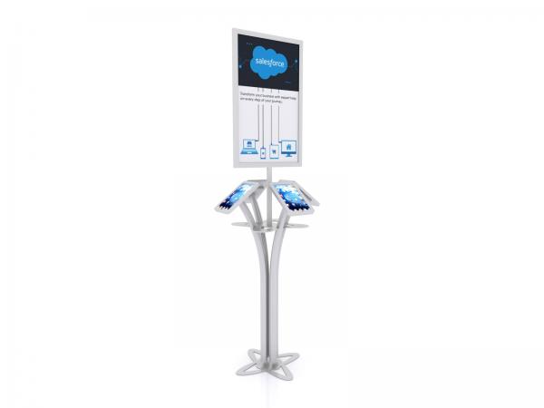 MOD-1347M Portable iPad Kiosk -- Silver -- Aluminum Base